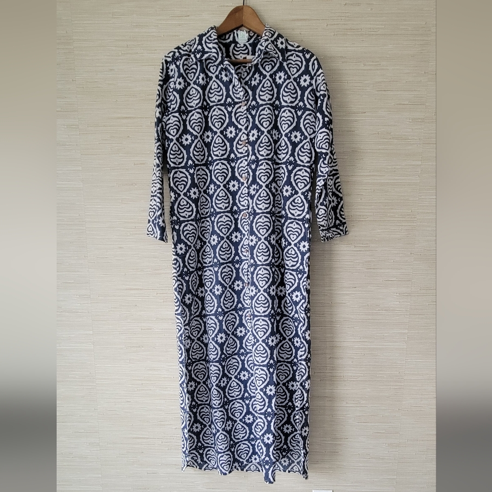 Classic Shirt dress Blue and White